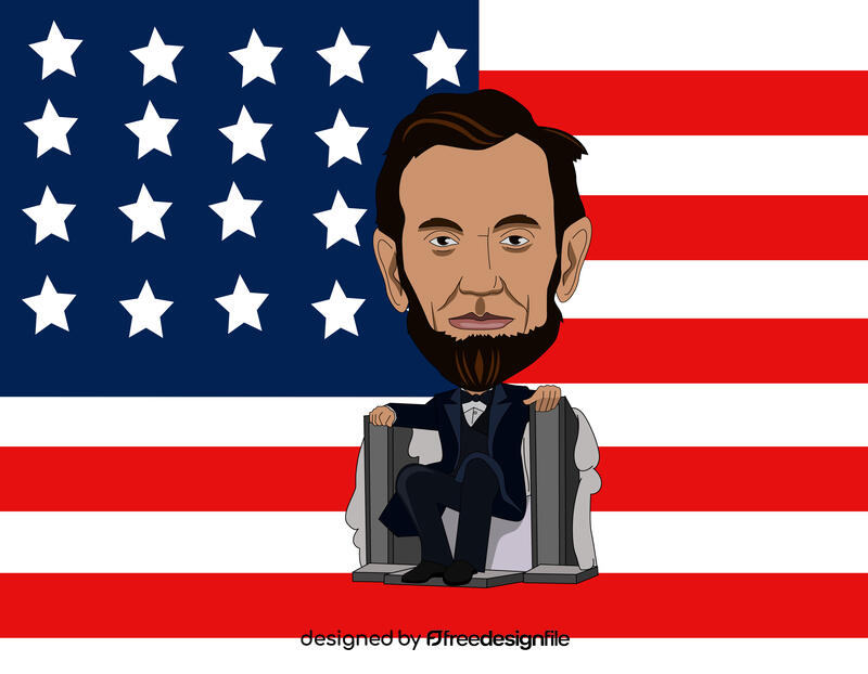 Abraham lincoln cartoon vector