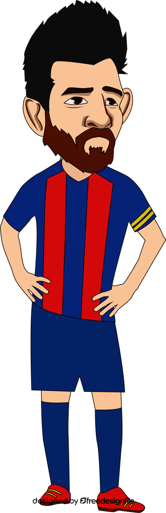 Lionel Messi cartoon clipart