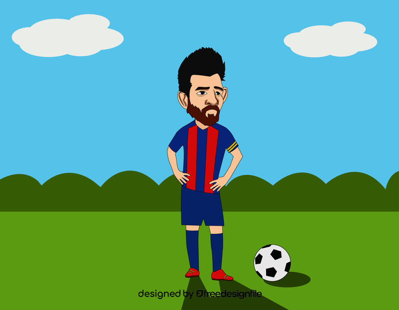 Lionel Messi cartoon vector