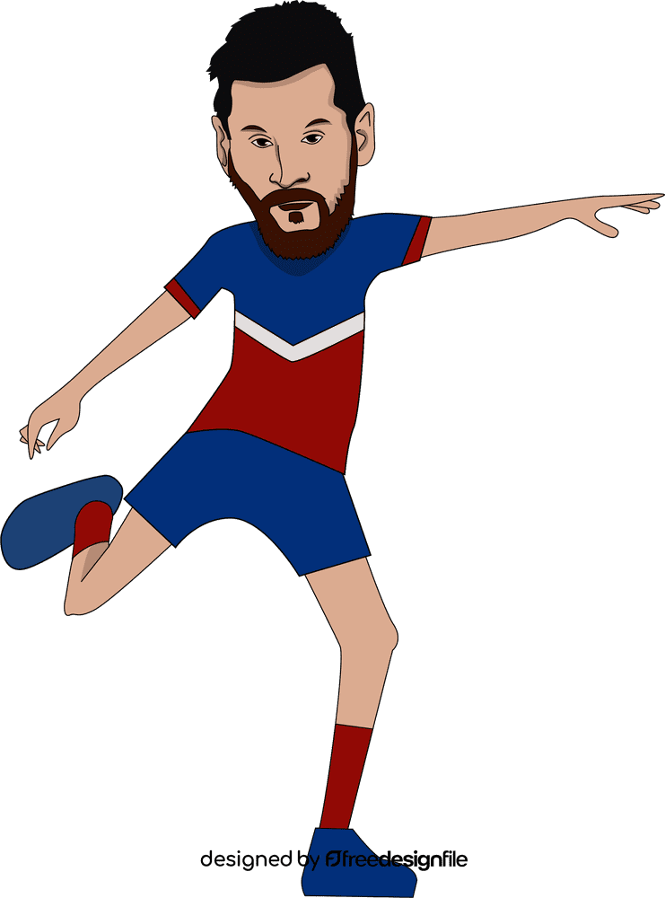 Messi cartoon clipart