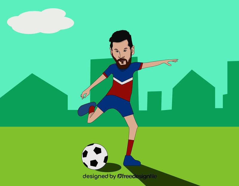 Messi cartoon vector