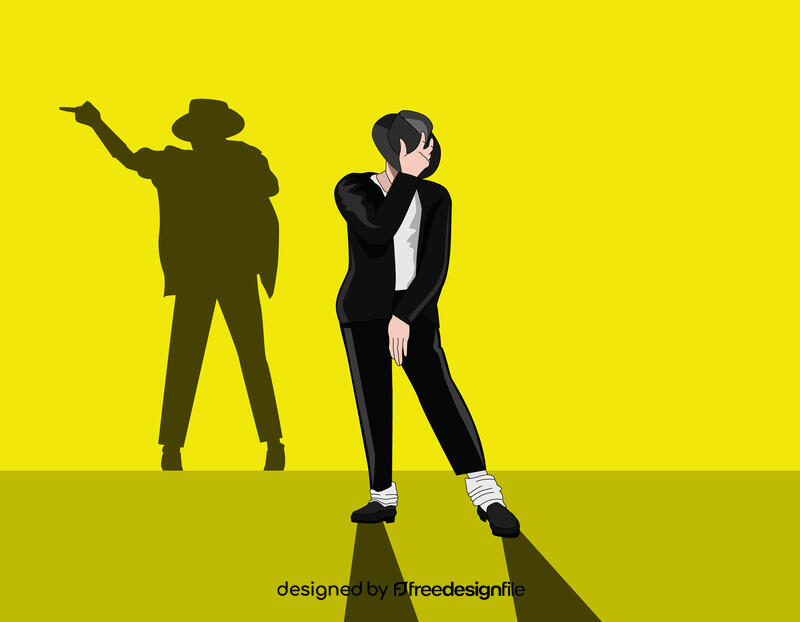 Michael Jackson cartoon vector