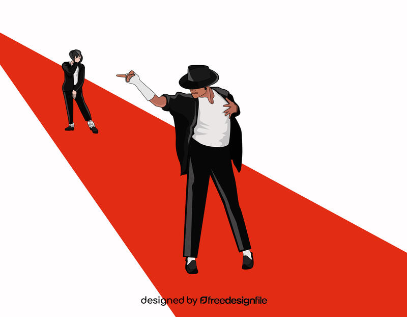 Michael Jackson Dance Step cartoon vector