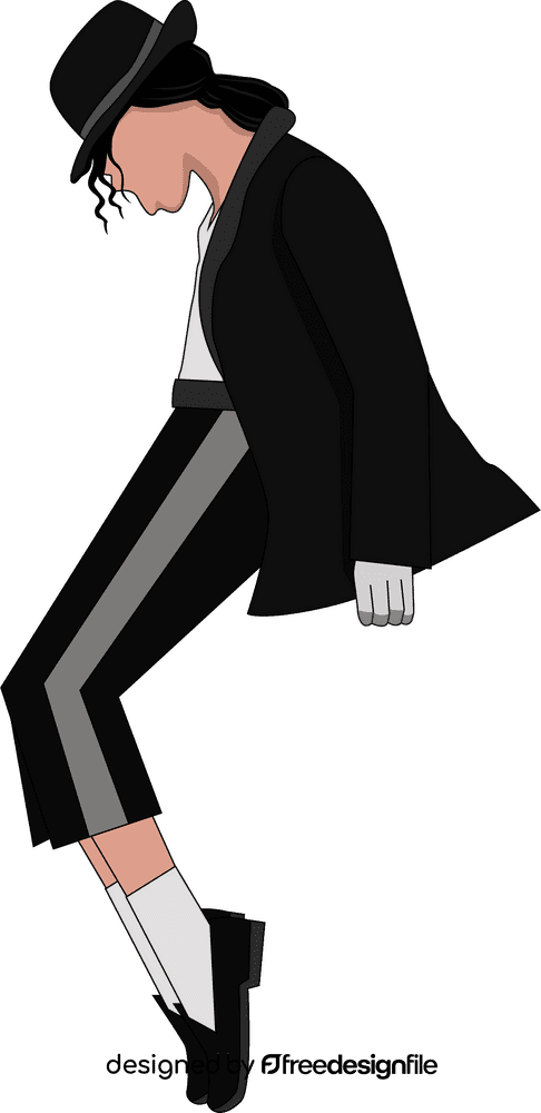 Micheal Jackson Moonwalk cartoon clipart