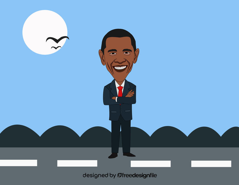 Barack obama cartoon vector