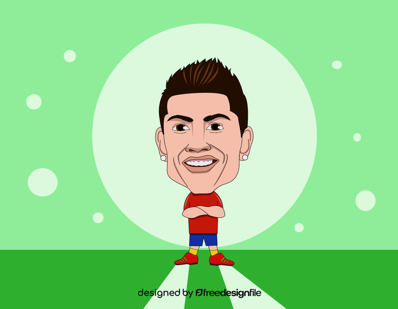 Cristiano Ronaldo cartoon vector