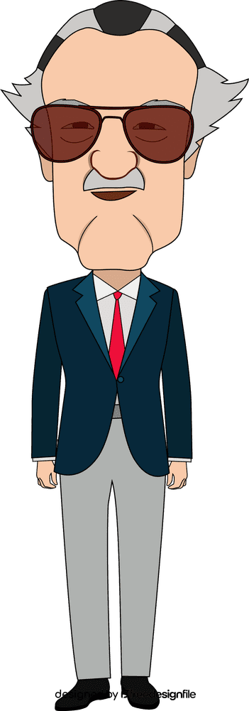 Stan Lee Funny cartoon clipart