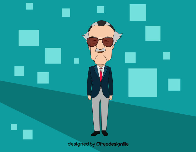 Stan Lee Funny cartoon vector