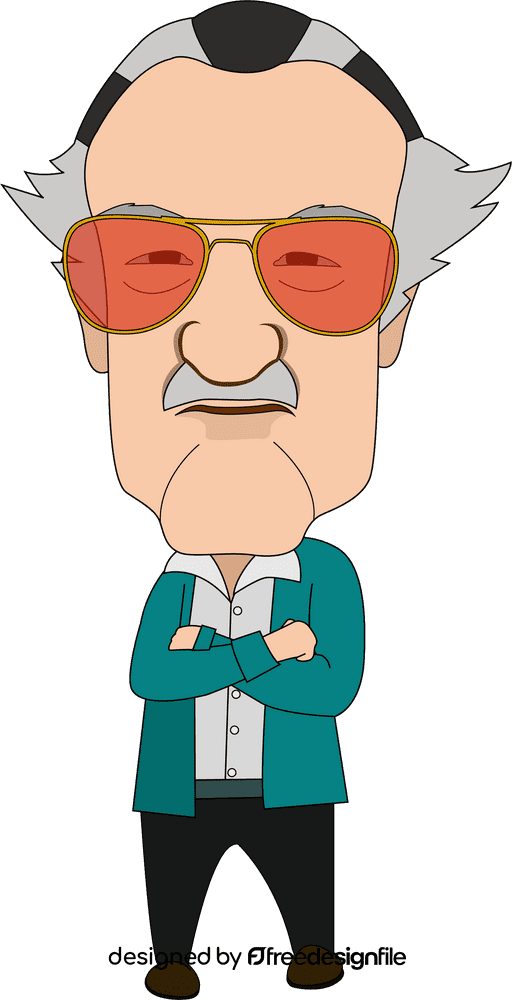 Stan Lee cartoon clipart