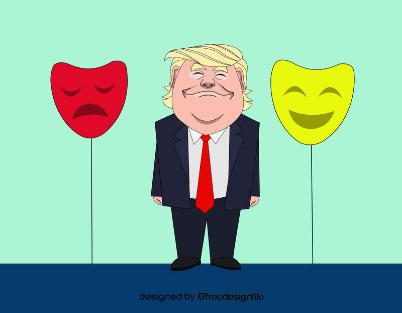 Donald Trump cartoon vector