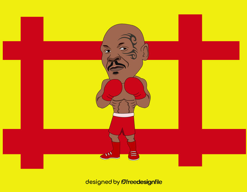 Mike Tyson cartoon vector