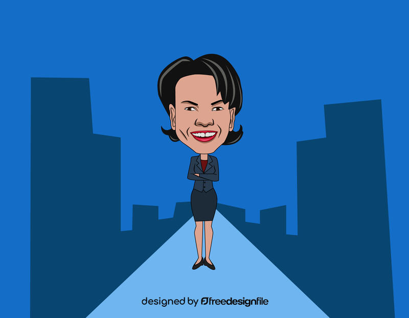 Condoleezza Rice cartoon vector