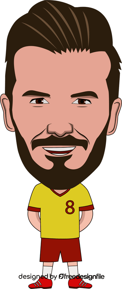 David Beckham Cartoon clipart