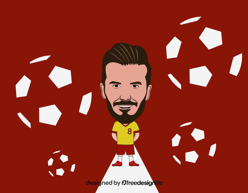 David Beckham Cartoon vector