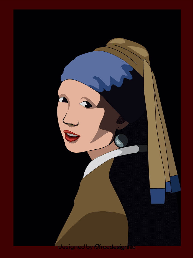 Girl with a pearl Earring clipart