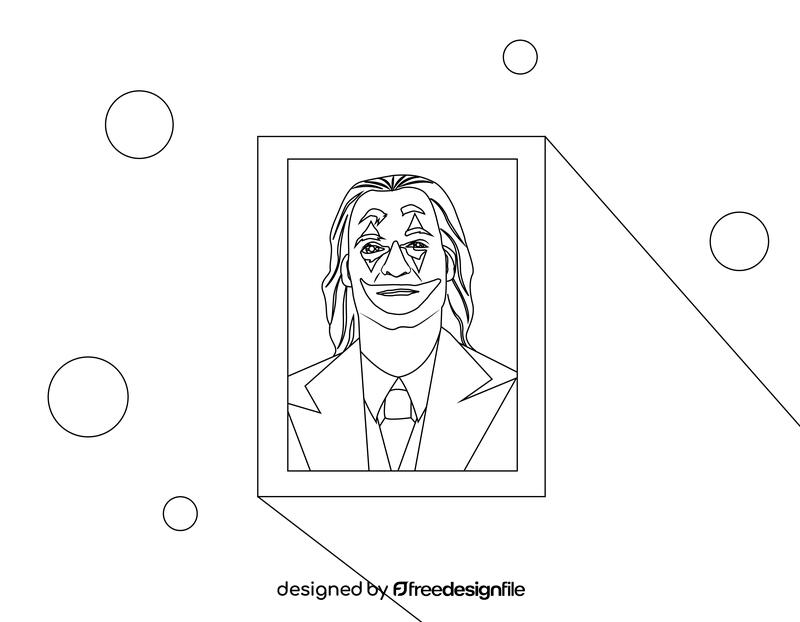 Joaquin phoenix joker black and white vector