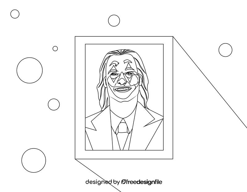 Joaquin Phoenix Joker black and white vector