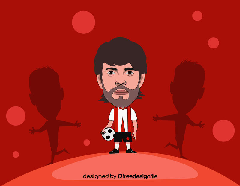 Kaka football player Cartoon vector