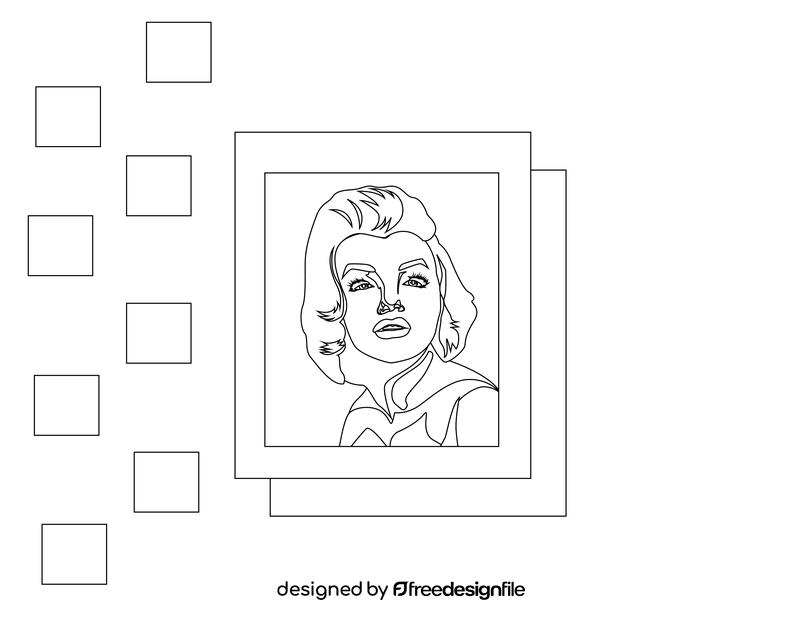 Marilyn Monroe black and white vector