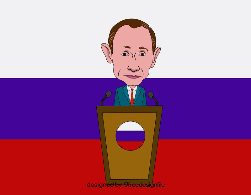 Vladimir putin Cartoon vector