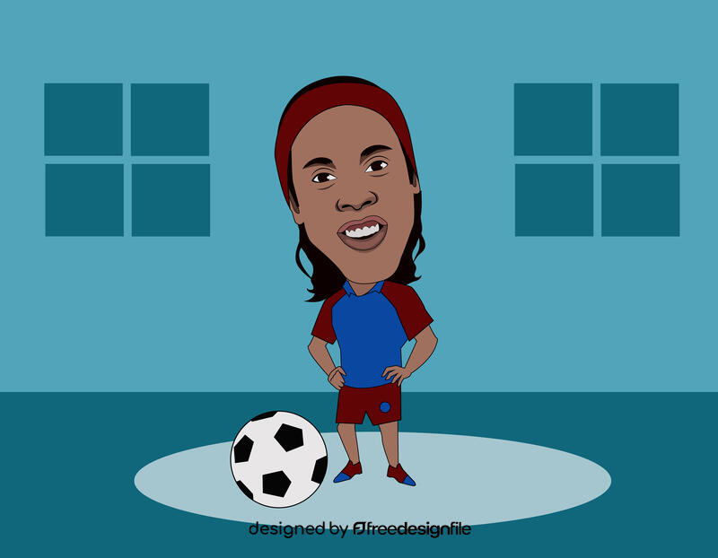 Ronaldinho Cartoon vector