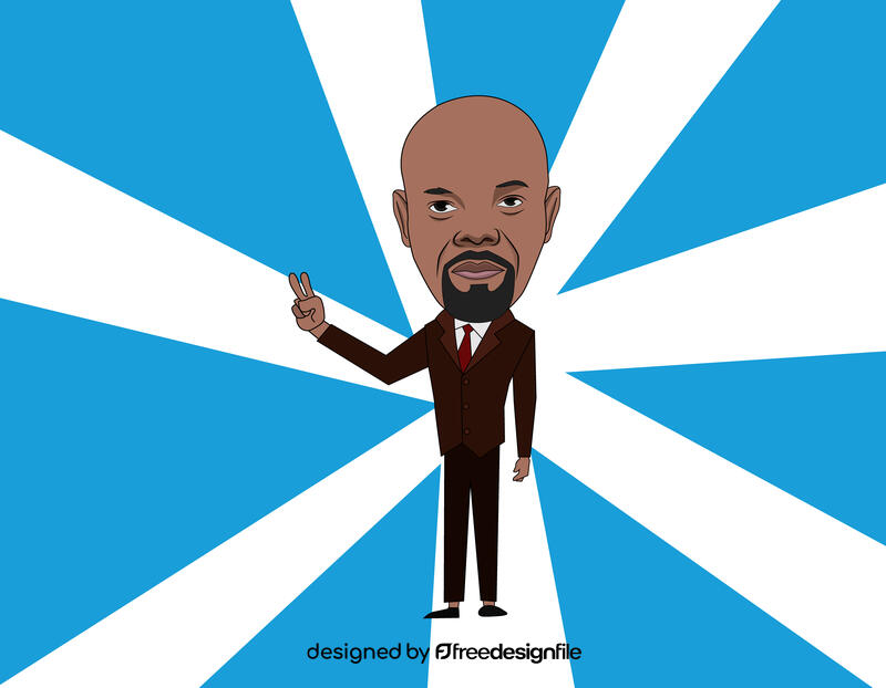 Samuel Jackson Cartoon vector