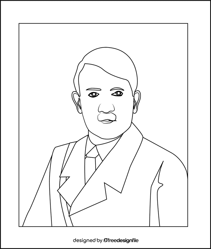 Adolf Hitler black and white clipart