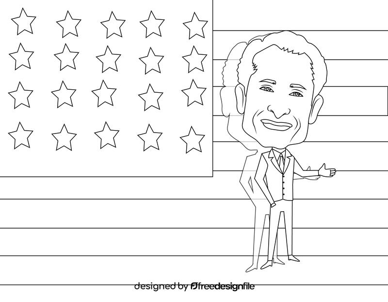 Anthony Weiner Cartoon black and white vector