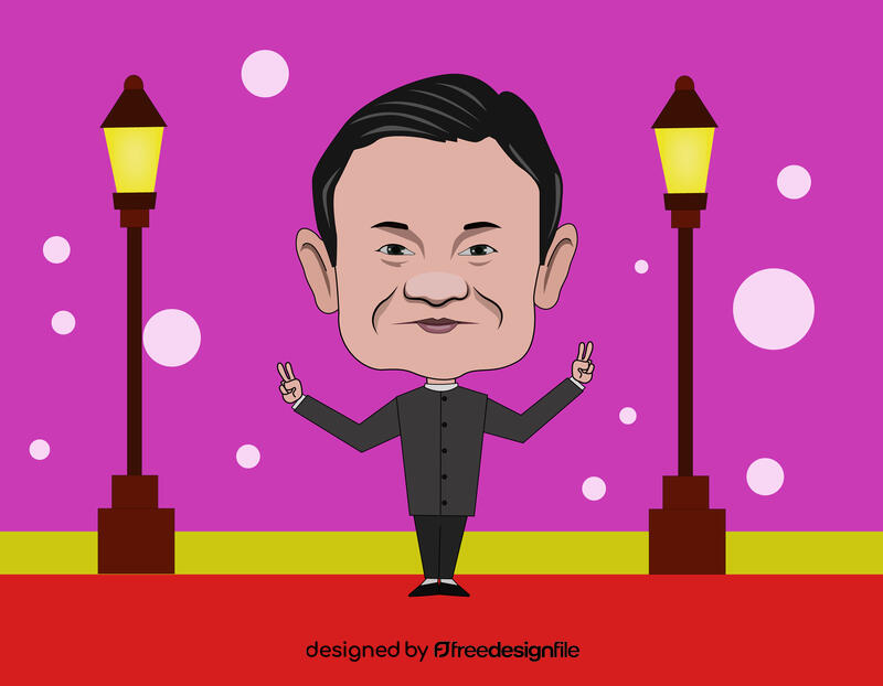 Jack Ma Cartoon vector