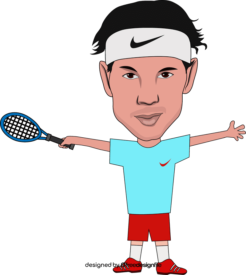 Rafael nadal Cartoon clipart