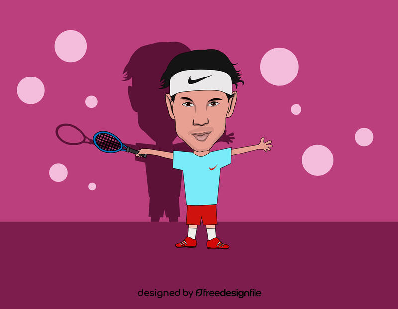 Rafael nadal Cartoon vector