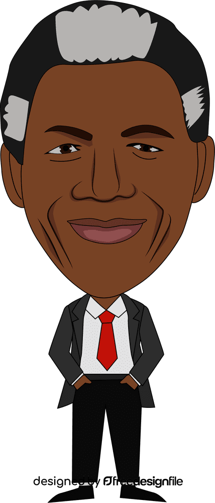 Nelson Mandela Cartoon clipart