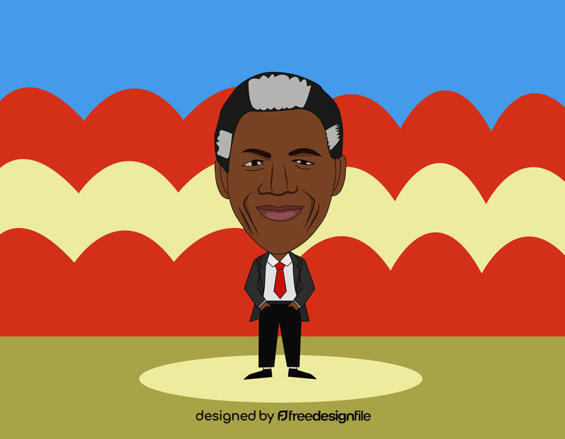 Nelson Mandela Cartoon vector