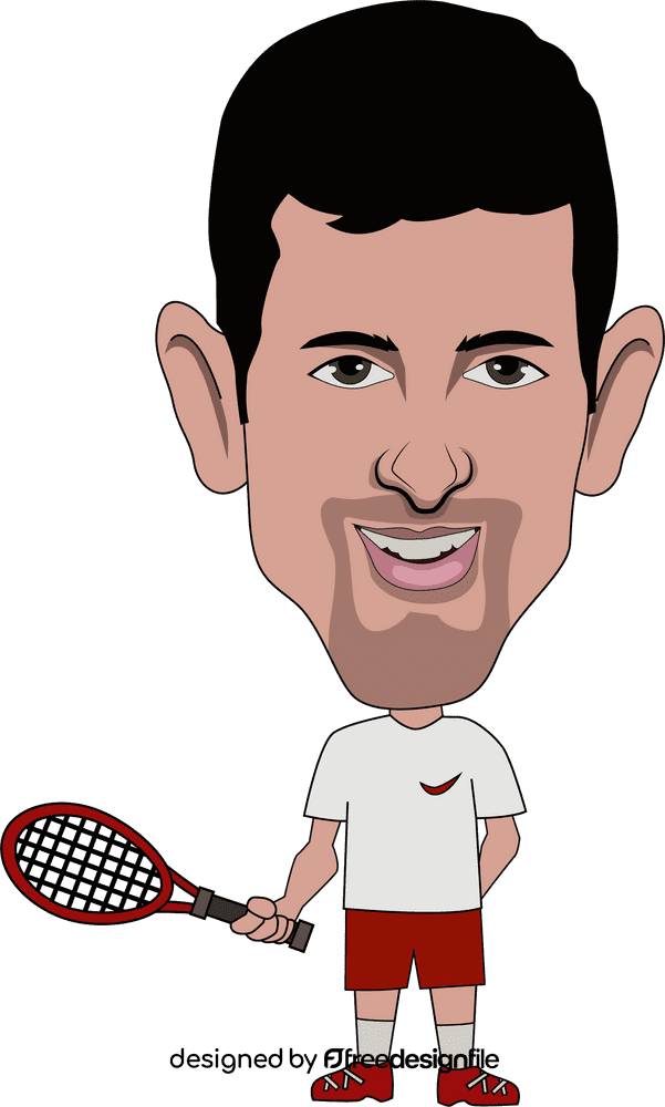 Novak Djokovic Cartoon clipart