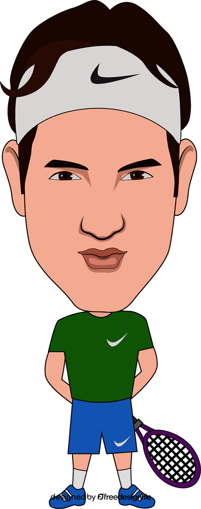 Roger Federer Cartoon clipart