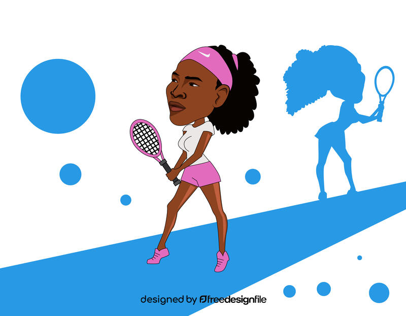 Serena Williams Cartoon vector