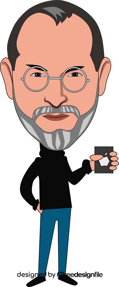 Steve Jobs Cartoon clipart