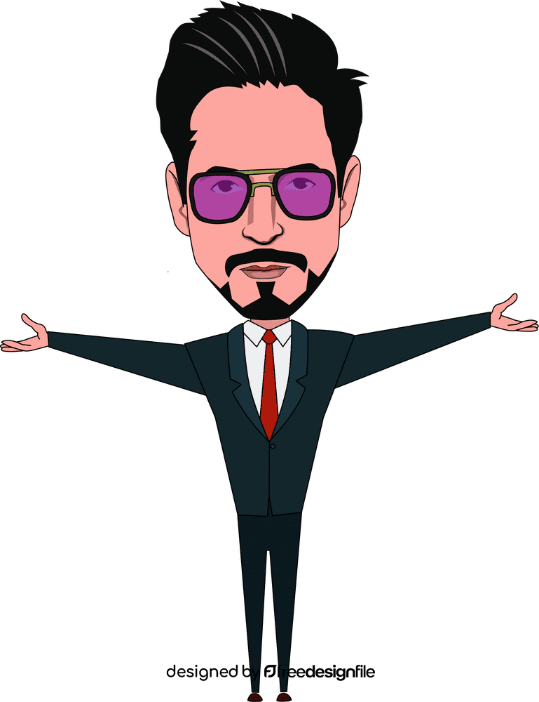 Tony Stark Cartoon clipart