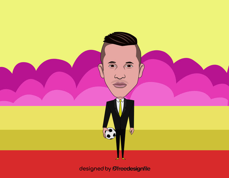 Alexis Sanchez Cartoon vector