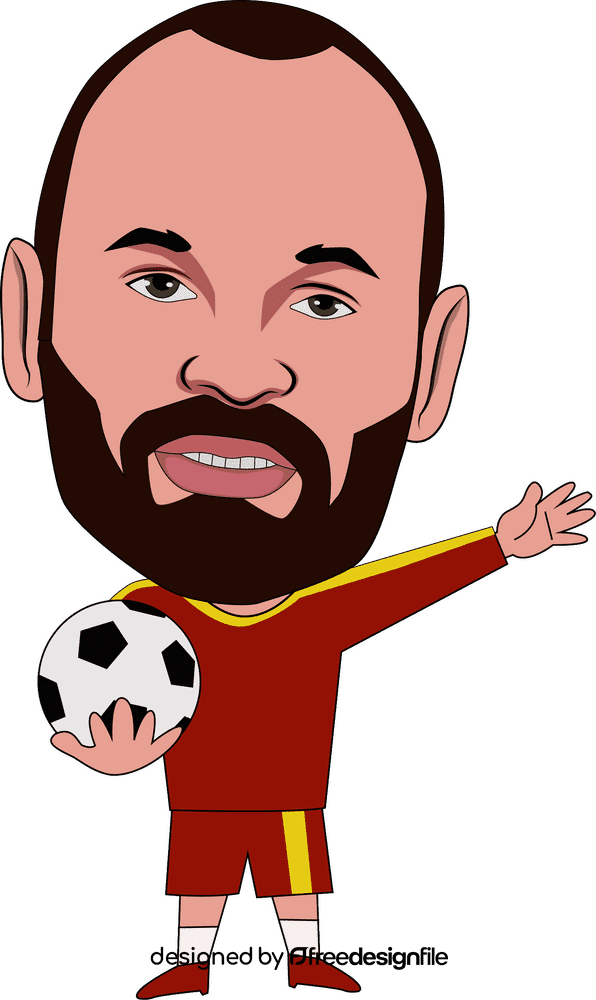 Andres Iniesta Cartoon clipart