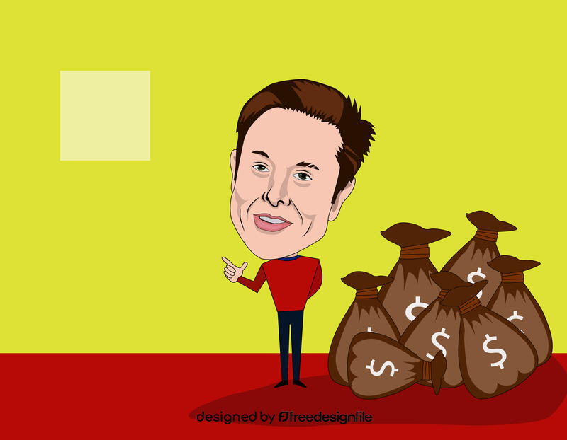 Elon Musk Cartoon vector