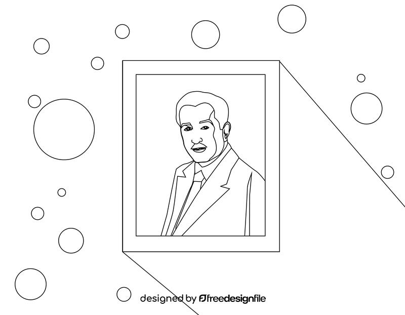 Walt Disney black and white vector