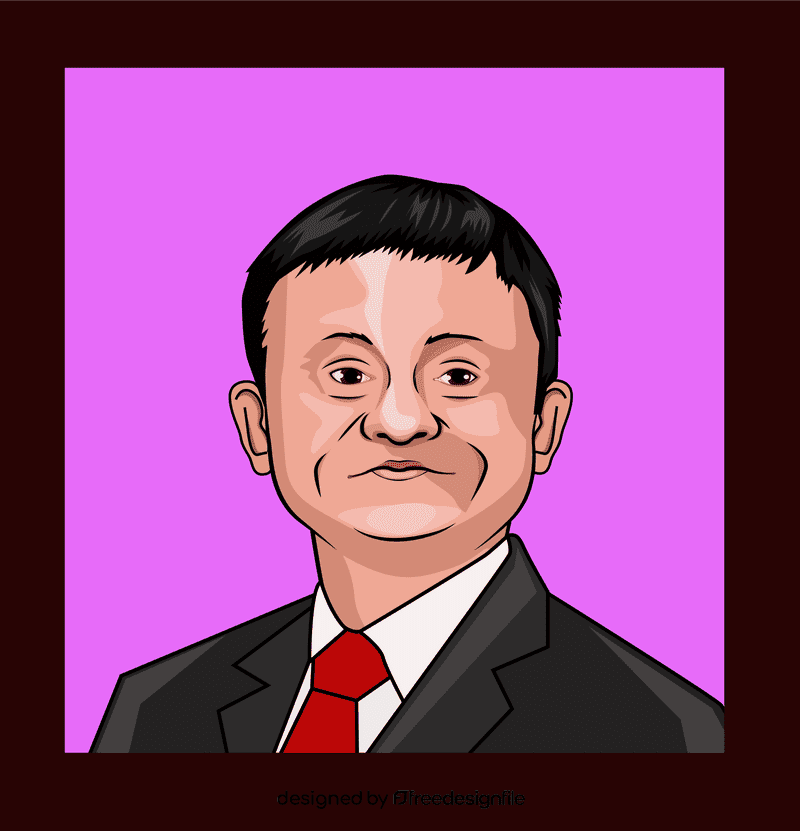 Jack Ma Portrait clipart