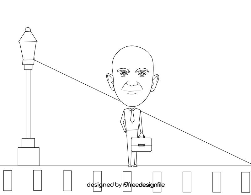 Jeff Bezos black and white vector