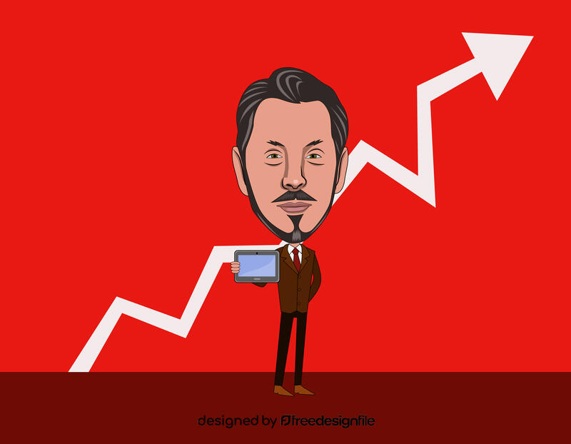 Larry Ellison Cartoon vector