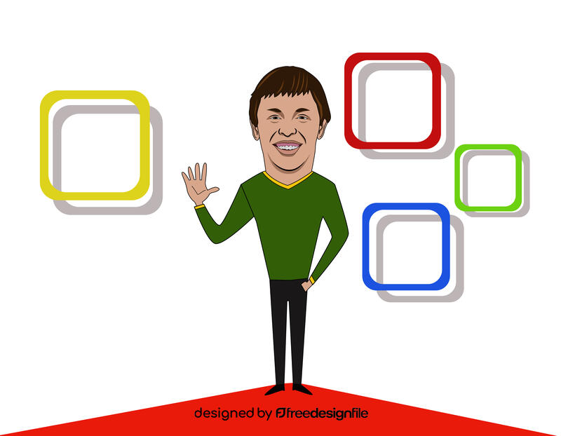 Larry page Cartoon vector