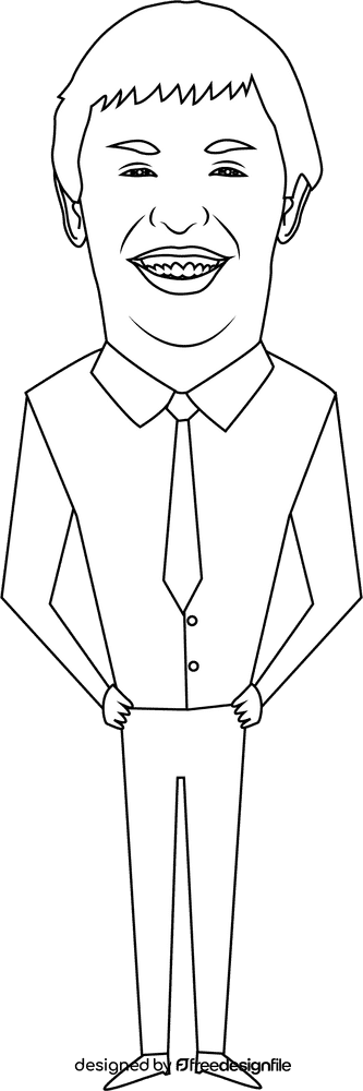 Larry Page black and white clipart