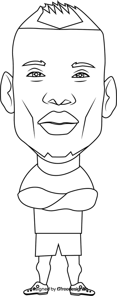 Paul Pogba black and white clipart