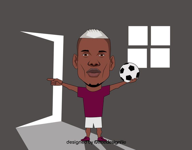 Paul Pogba Cartoon vector