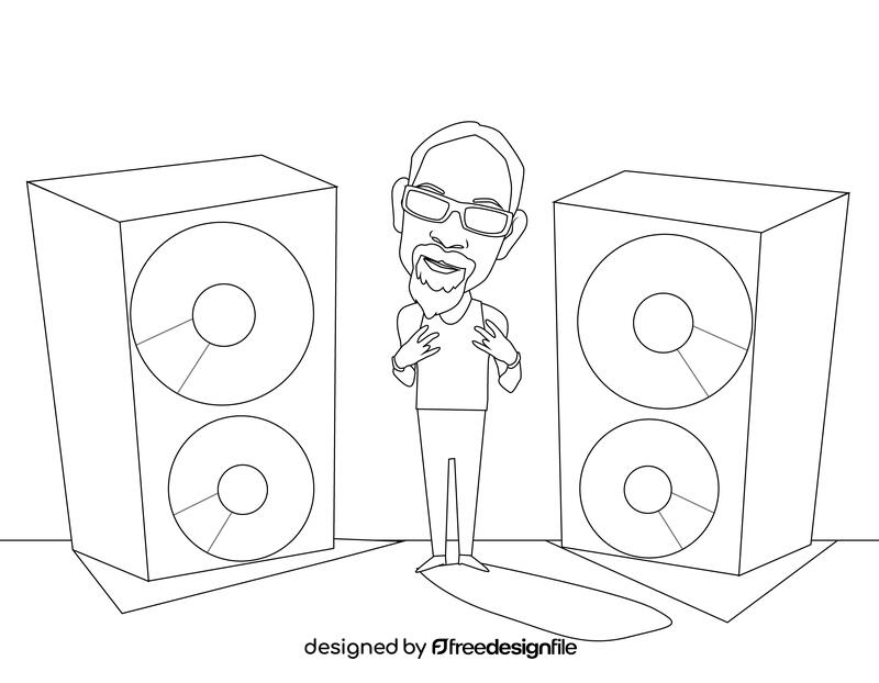 Snoop Dogg black and white vector